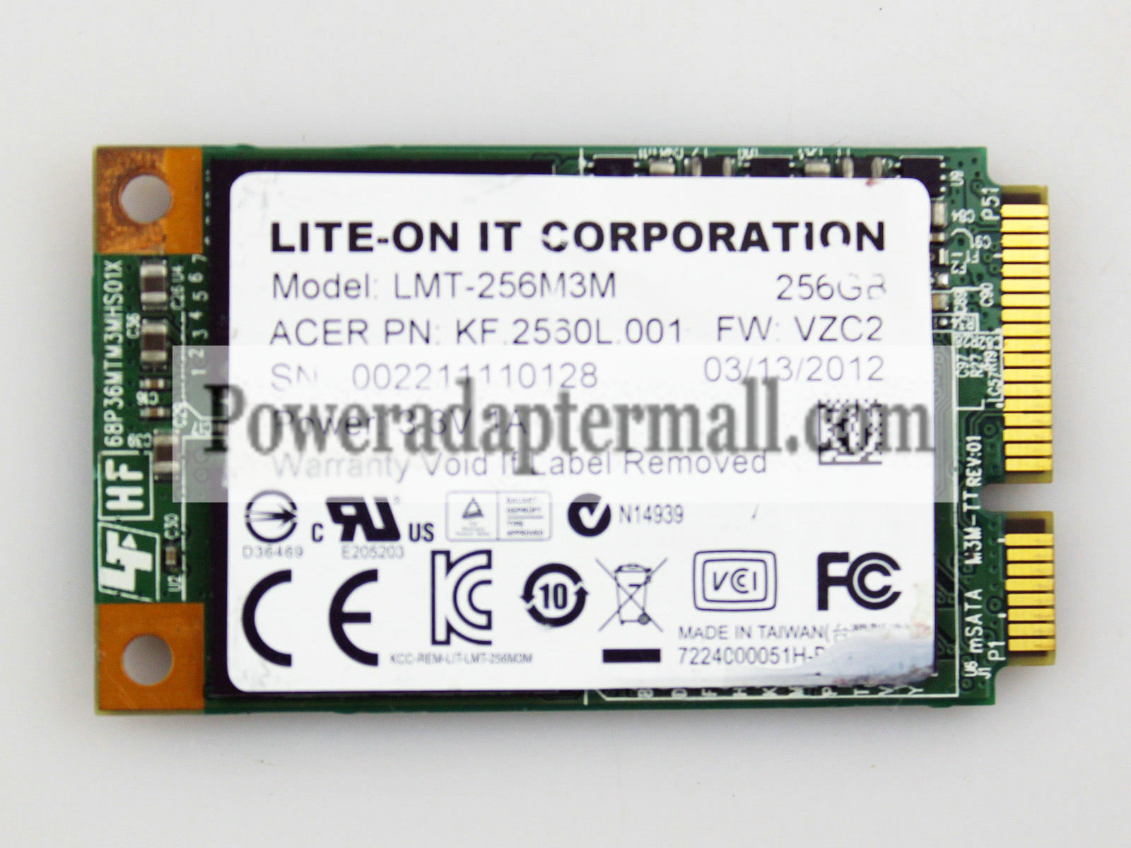 LITEONIT LMT-256M3M 256GB SSD mSATA Solid State Drive - Click Image to Close